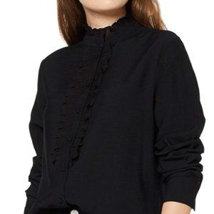 women's shirt with frill bib shirt